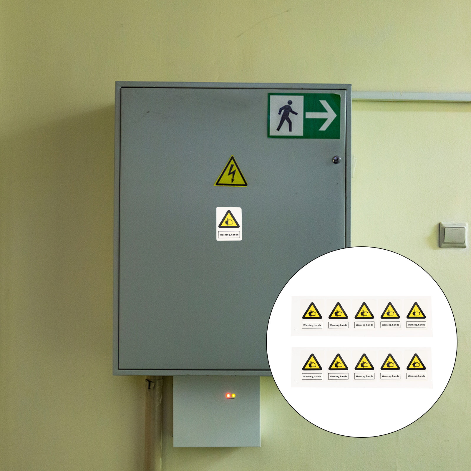 Heavy Equipment Sign - 10 stuks waarschuwingssticker 'Handen knellen' -