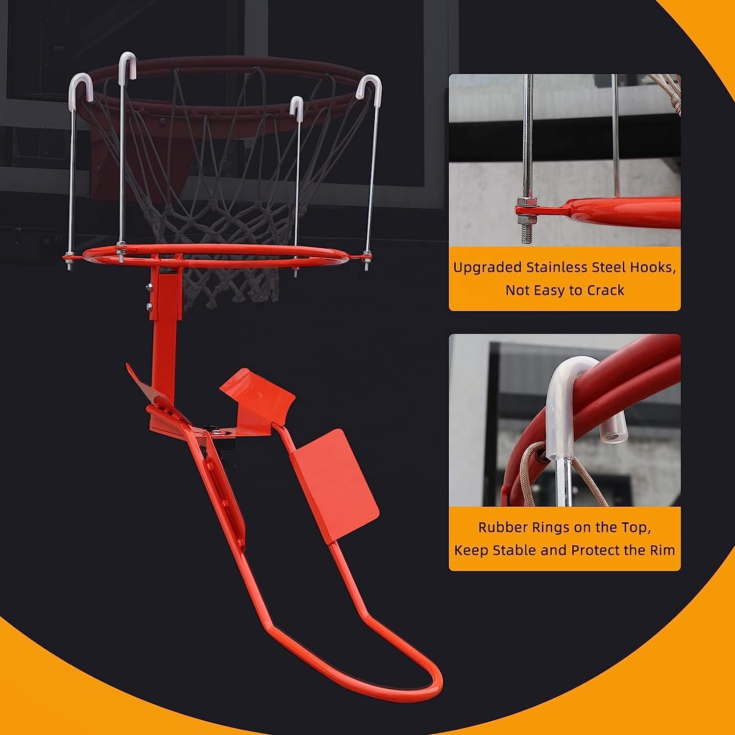 Heavy Equipment Attachments - Robuuste stalen basketbalretourbevestiging Hoop Shot-trainingsapparatuur