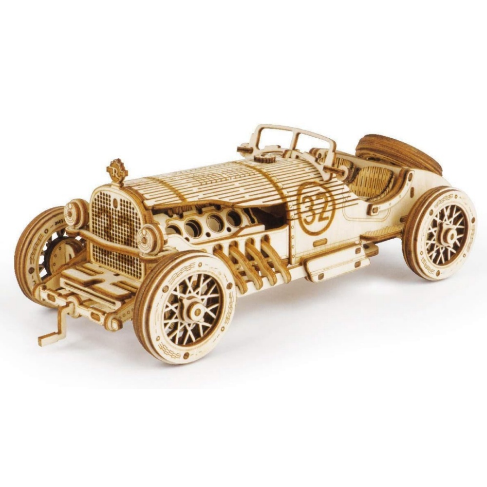 Heavy Equipment Vehicles - Robotime Klassieke Auto 3D Houten Puzzle