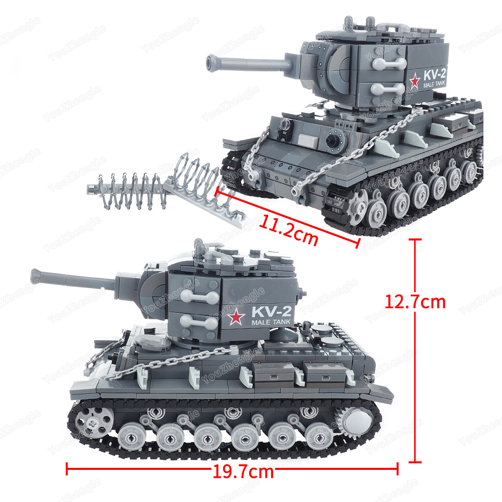 WW2 KV-2 Zware tank Bouwsteenm - Heavy Equipment Armor recensie en prijs