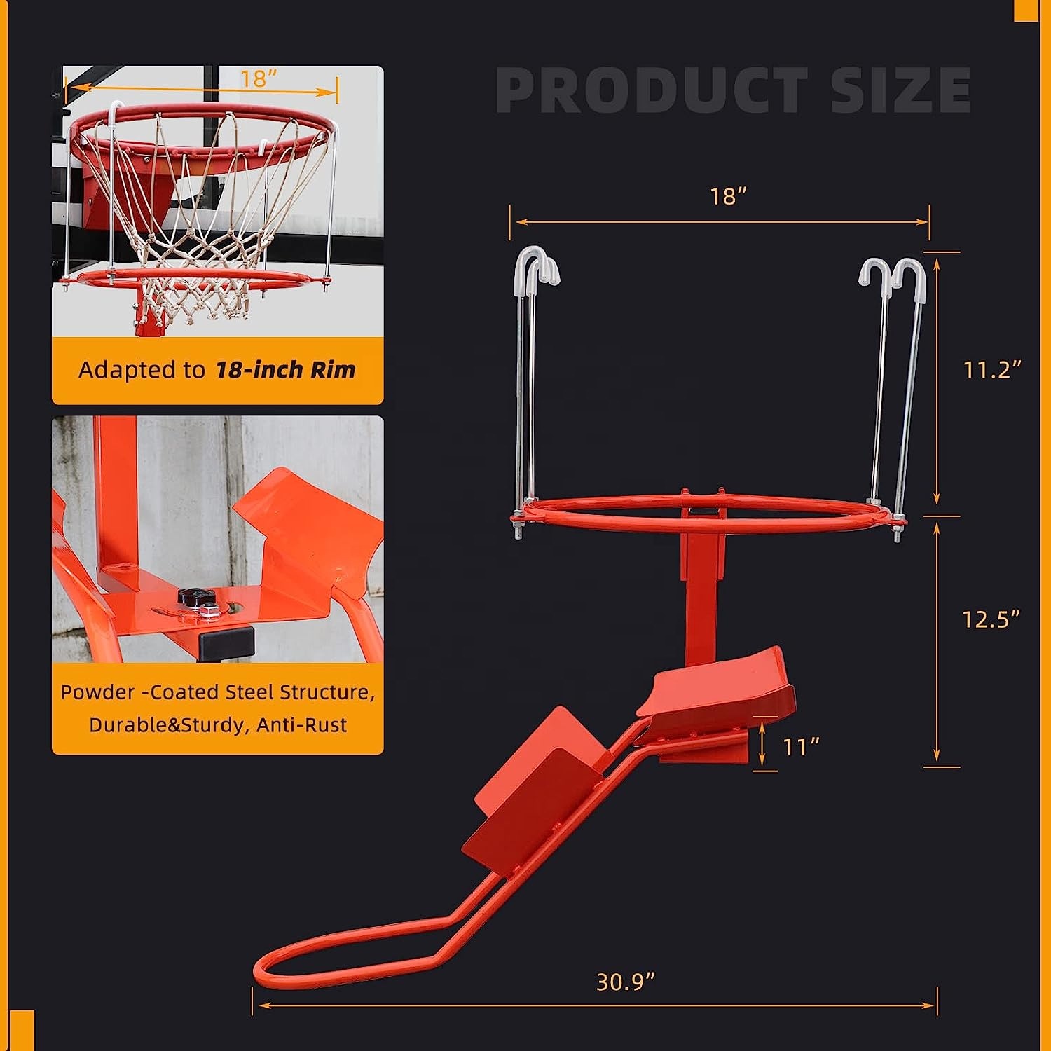 Robuuste stalen basketbalretou - Heavy Equipment Attachments recensie en prijs