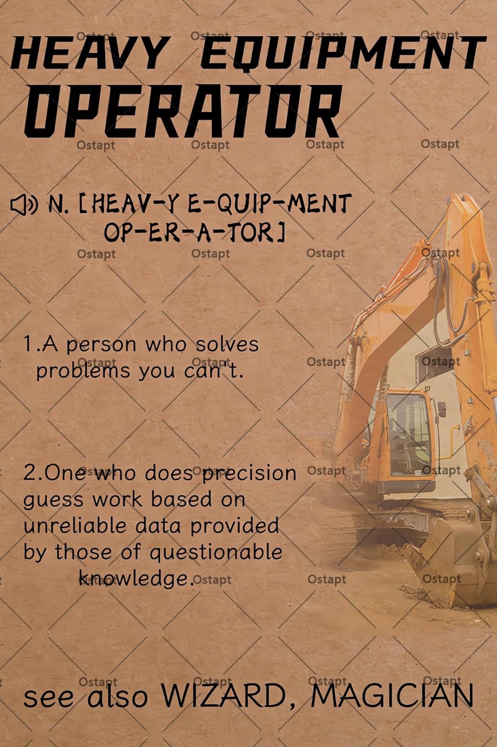 Graafmachine Operatormenu voor - Heavy Equipment Sign recensie en prijs