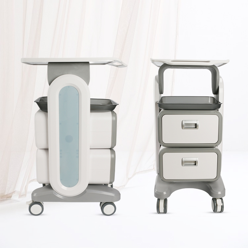 Witte grote salon trolley met  - Heavy Equipment Logos recensie en prijs